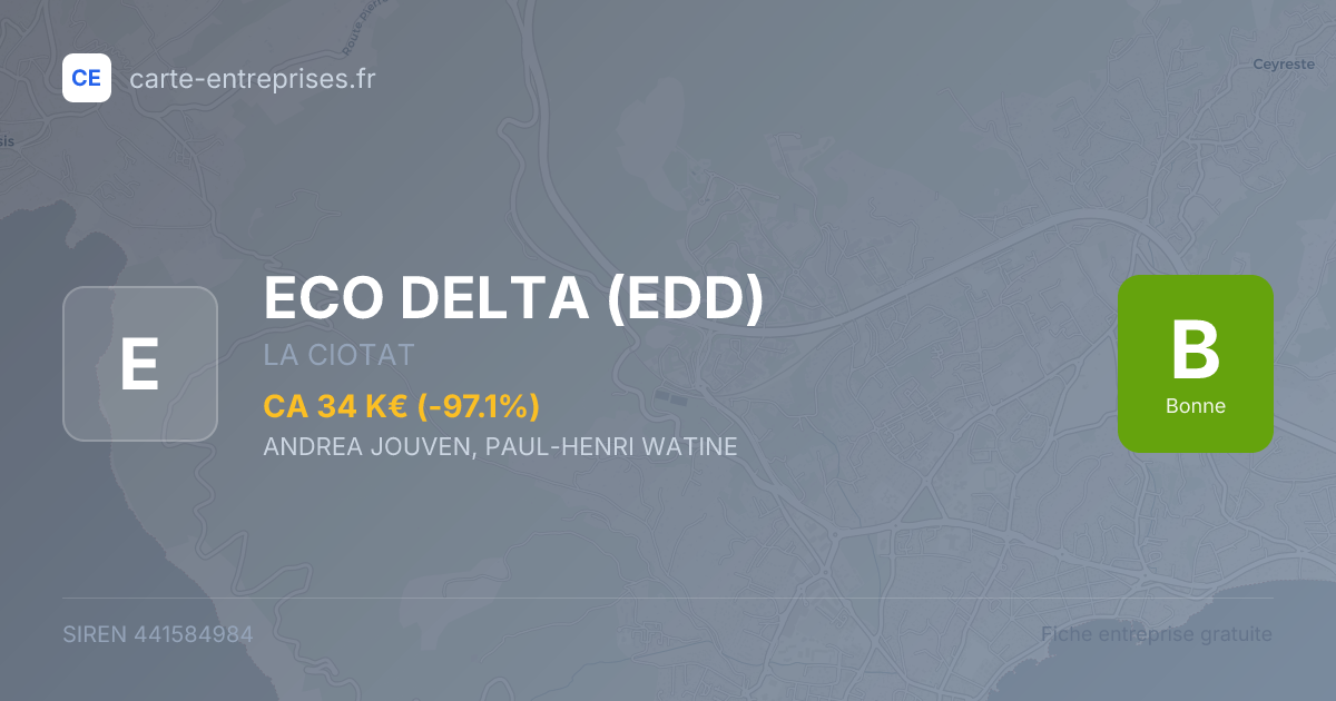 ECO DELTA (EDD) — 441584984 — fiche entreprise