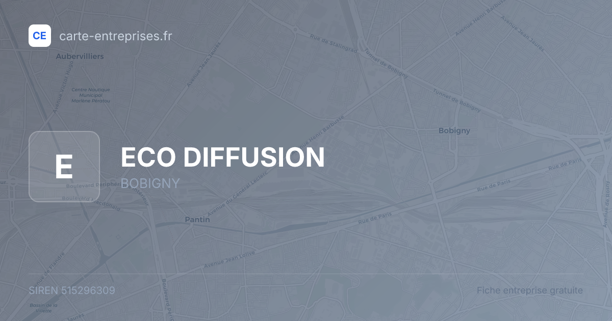 ECO DIFFUSION — 515296309 — fiche entreprise