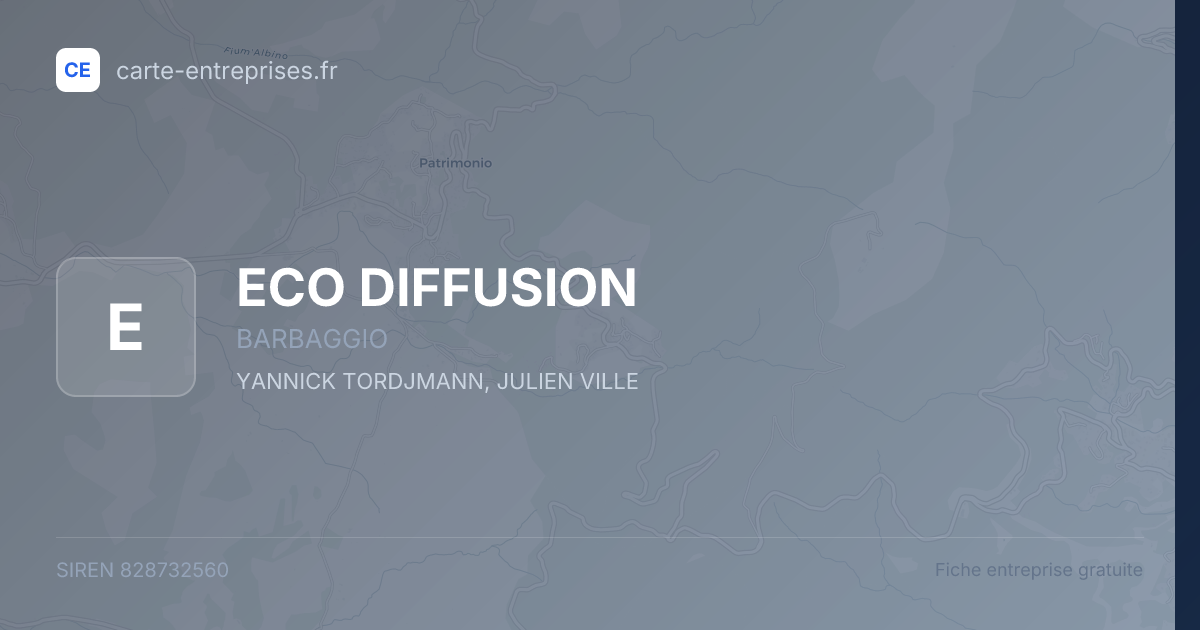 ECO DIFFUSION — 828732560 — fiche entreprise