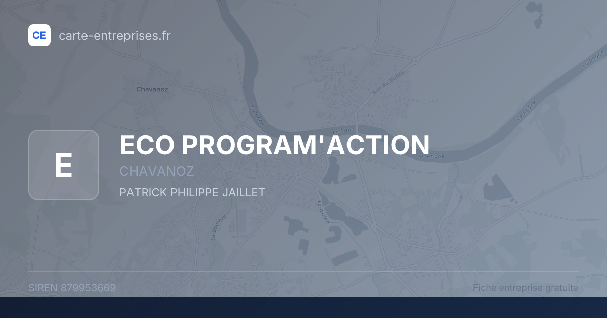 ECO PROGRAM'ACTION — 879953669 — fiche entreprise