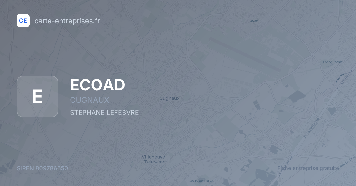 ECOAD — 809786650 — fiche entreprise