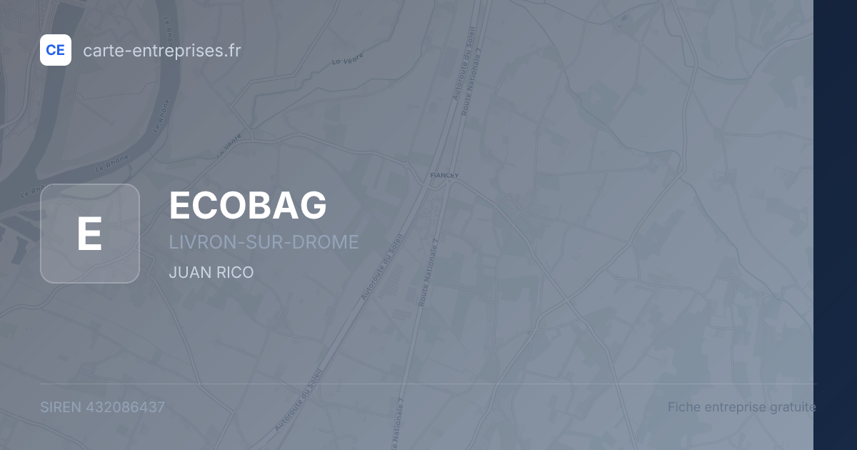ECOBAG — 432086437 — fiche entreprise