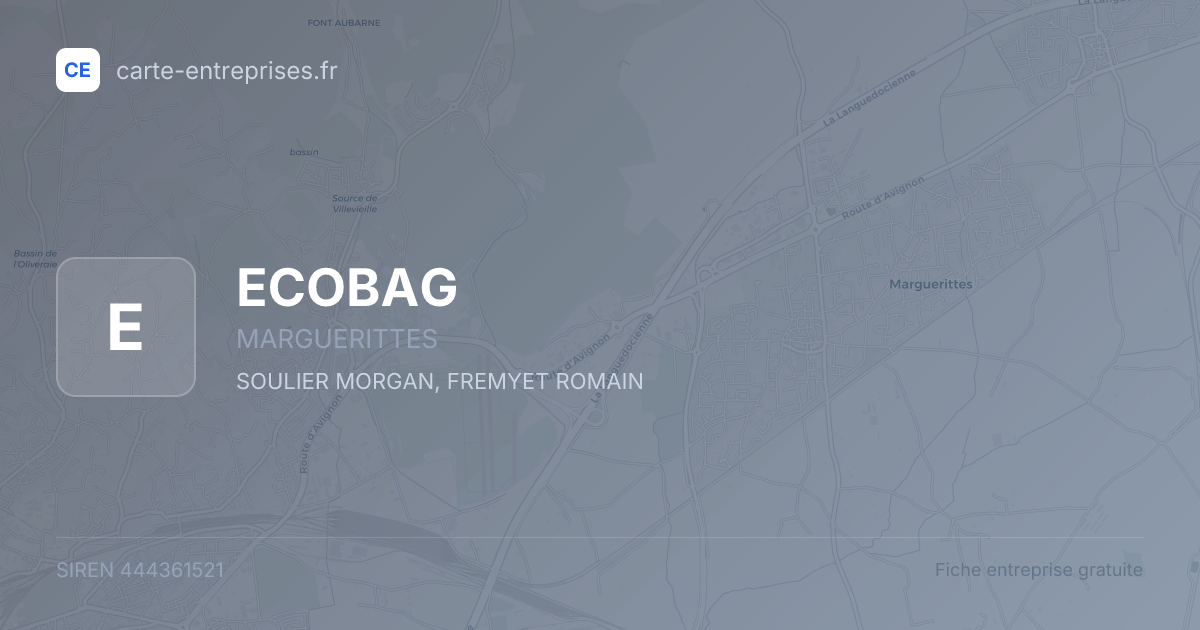 ECOBAG — 444361521 — fiche entreprise