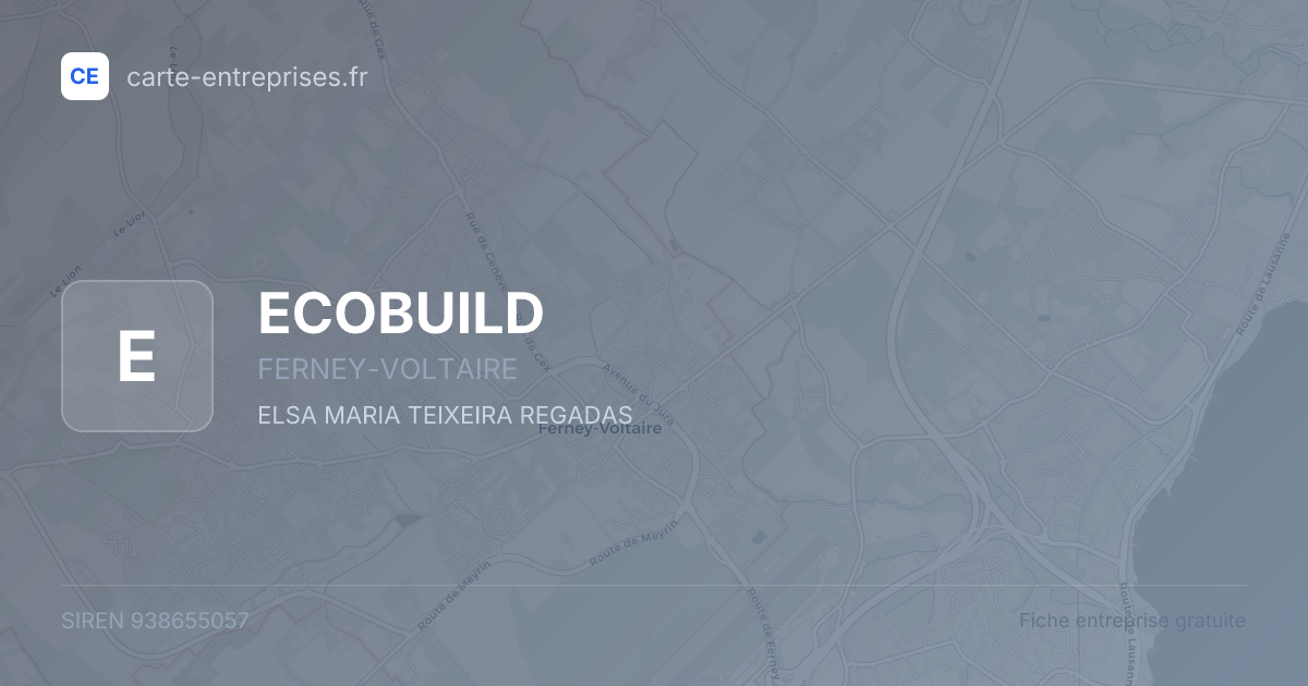 ECOBUILD — 938655057 — fiche entreprise