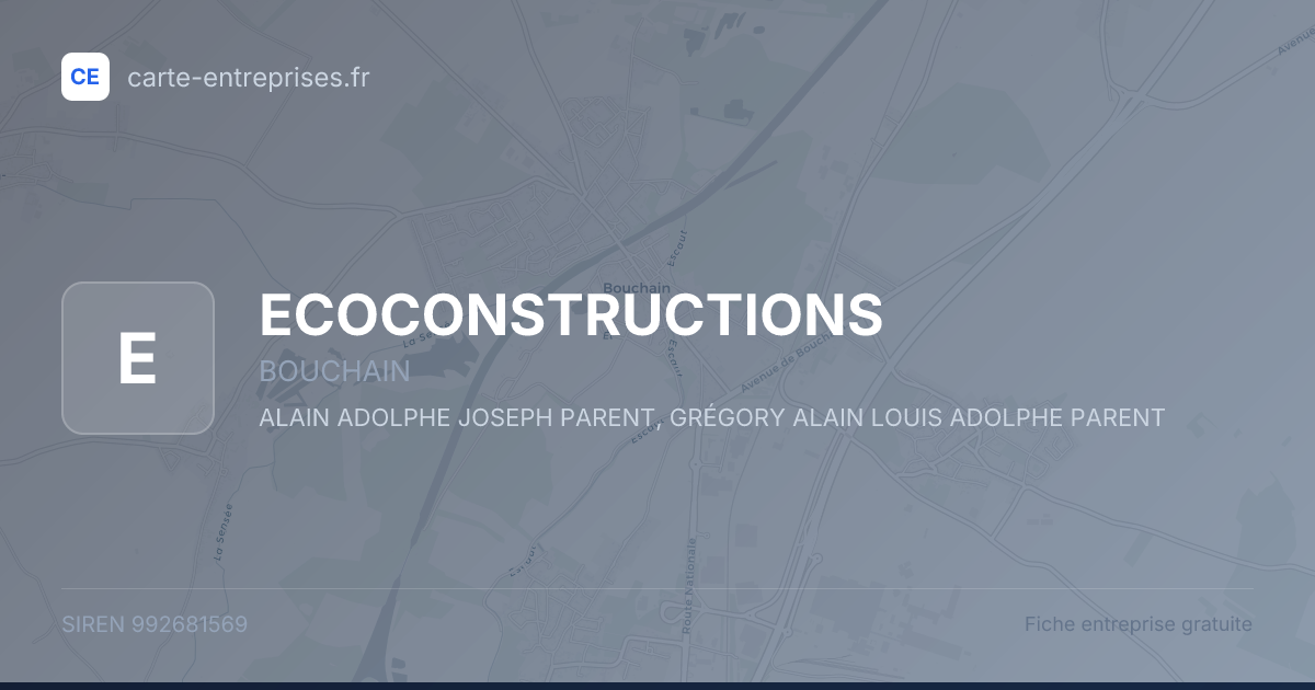 ECOCONSTRUCTIONS — 992681569 — fiche entreprise