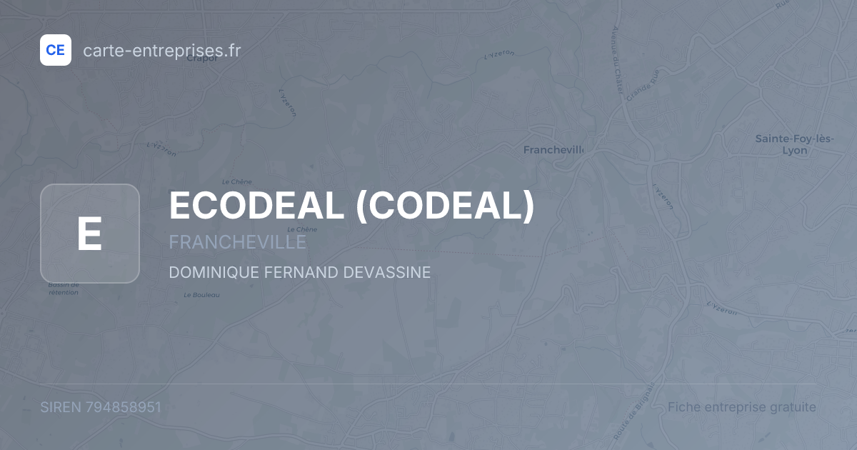 ECODEAL (CODEAL) — 794858951 — fiche entreprise