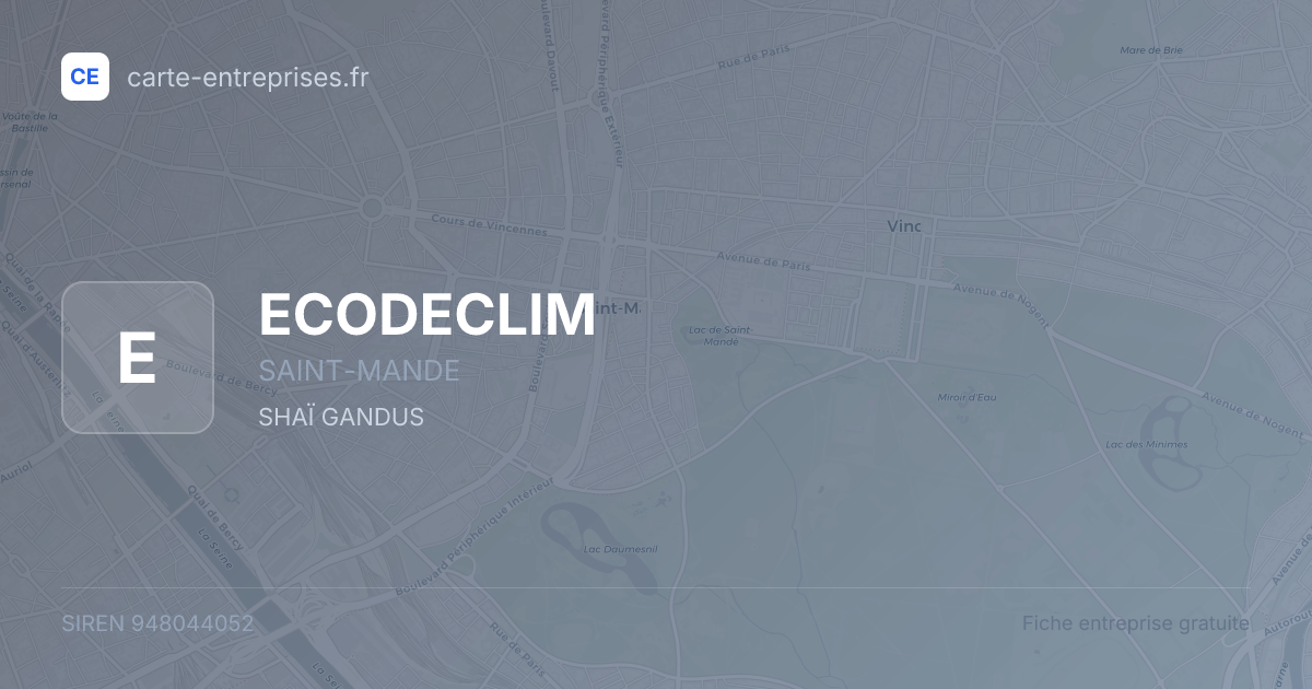 ECODECLIM — 948044052 — fiche entreprise