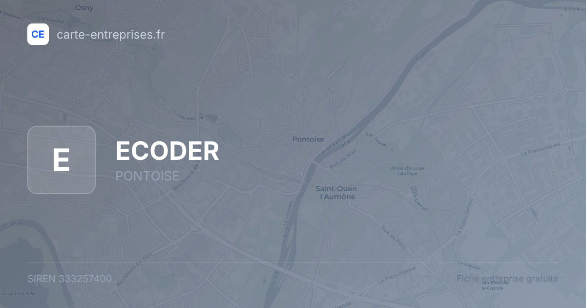 ECODER — 333257400 — fiche entreprise