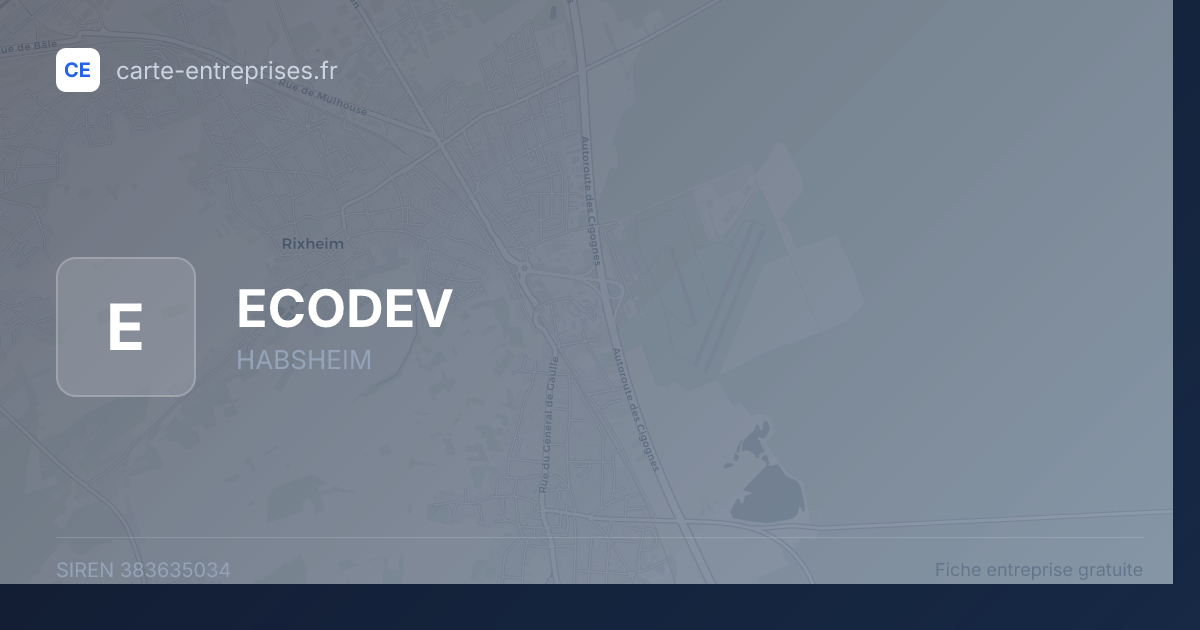ECODEV — 383635034 — fiche entreprise