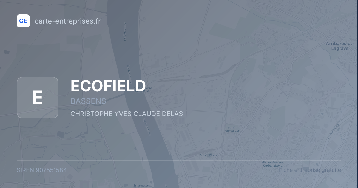 ECOFIELD — 907551584 — fiche entreprise