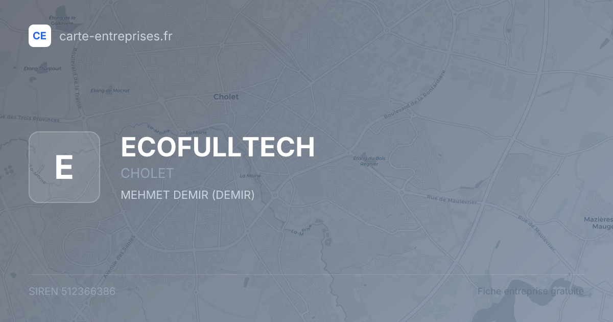 ECOFULLTECH — 512366386 — fiche entreprise