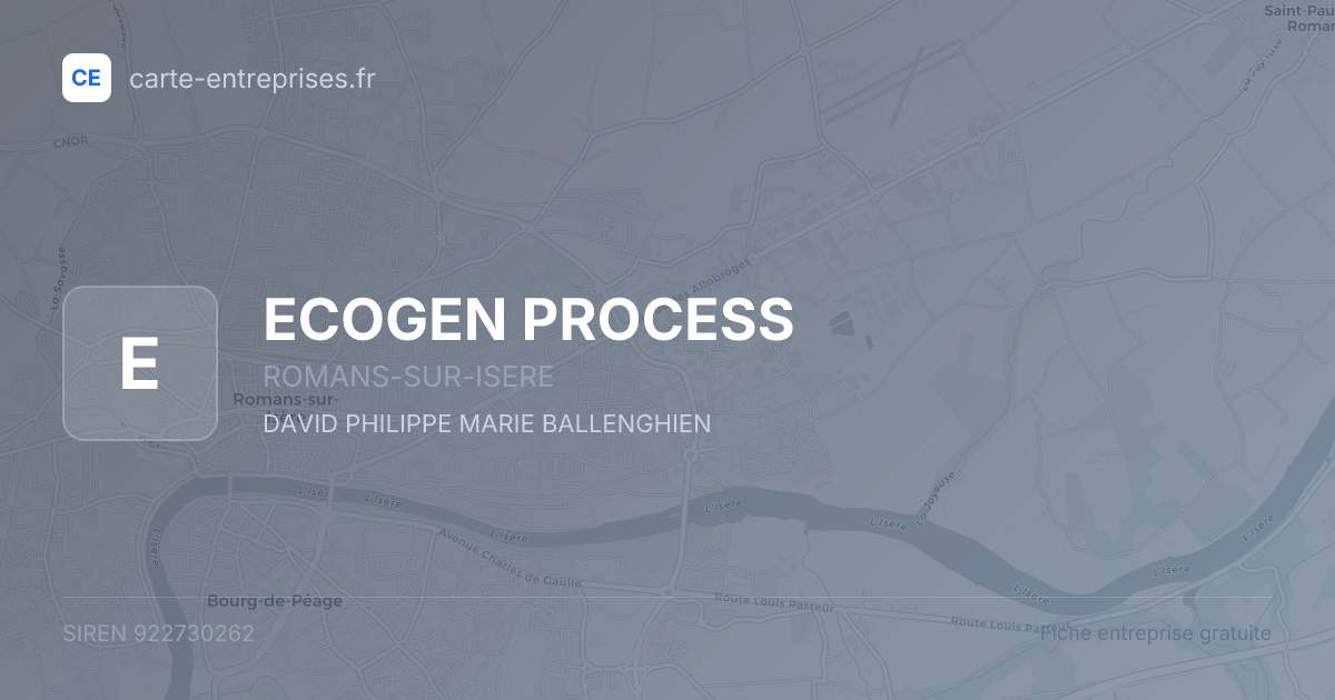 ECOGEN PROCESS — 922730262 — fiche entreprise