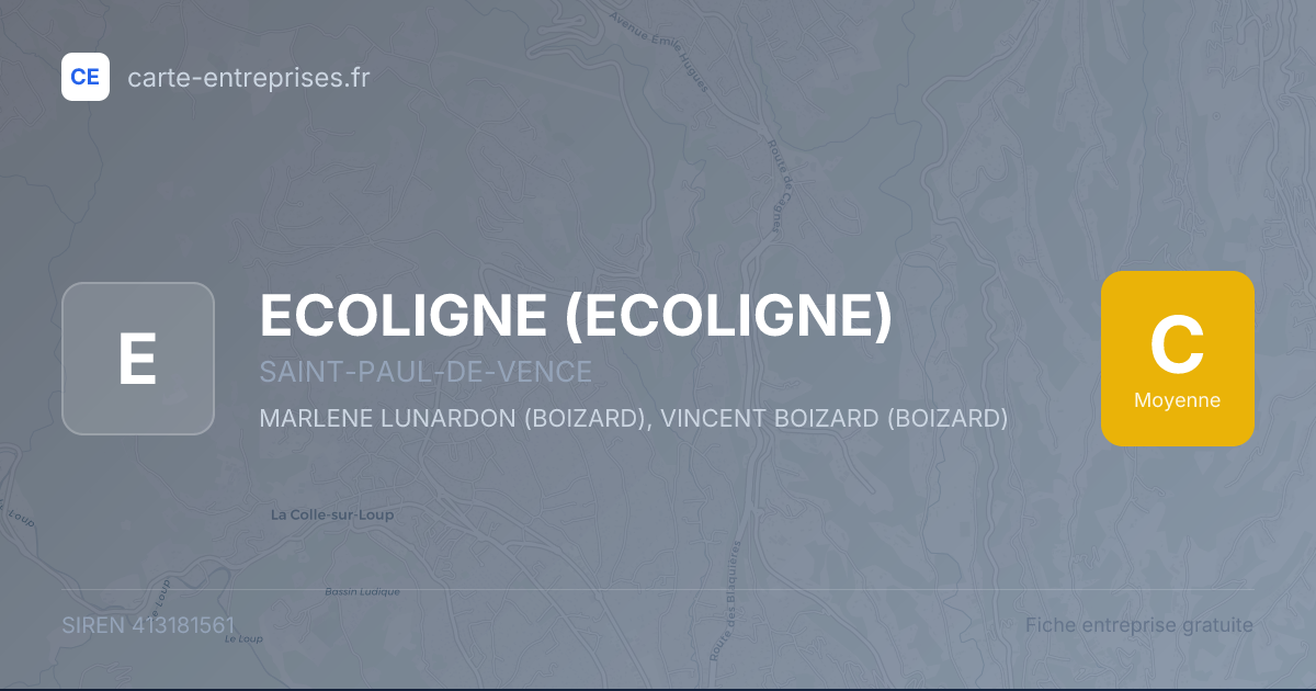 ECOLIGNE (ECOLIGNE) — 413181561 — fiche entreprise