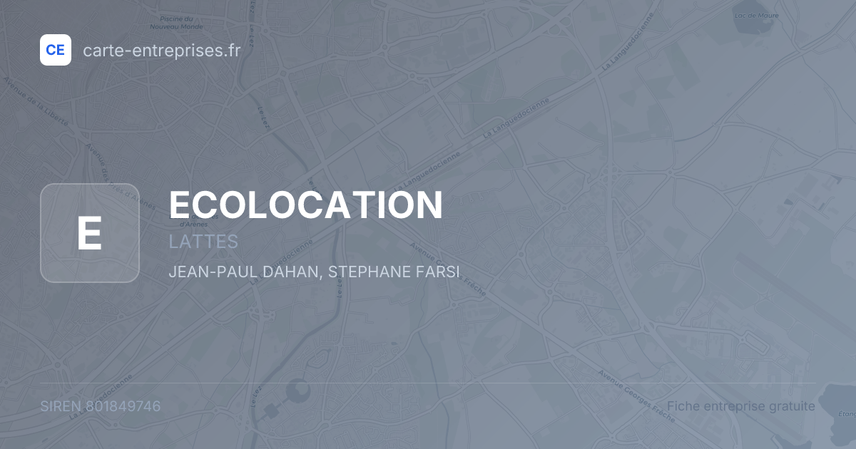 ECOLOCATION — 801849746 — fiche entreprise