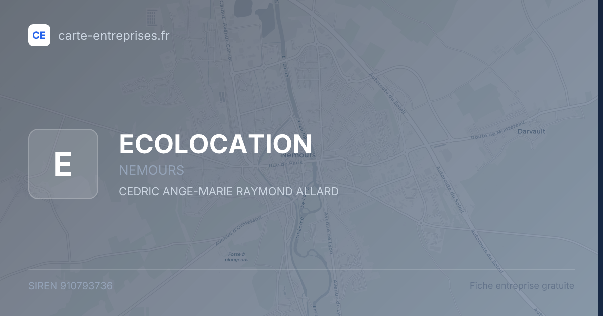 ECOLOCATION — 910793736 — fiche entreprise