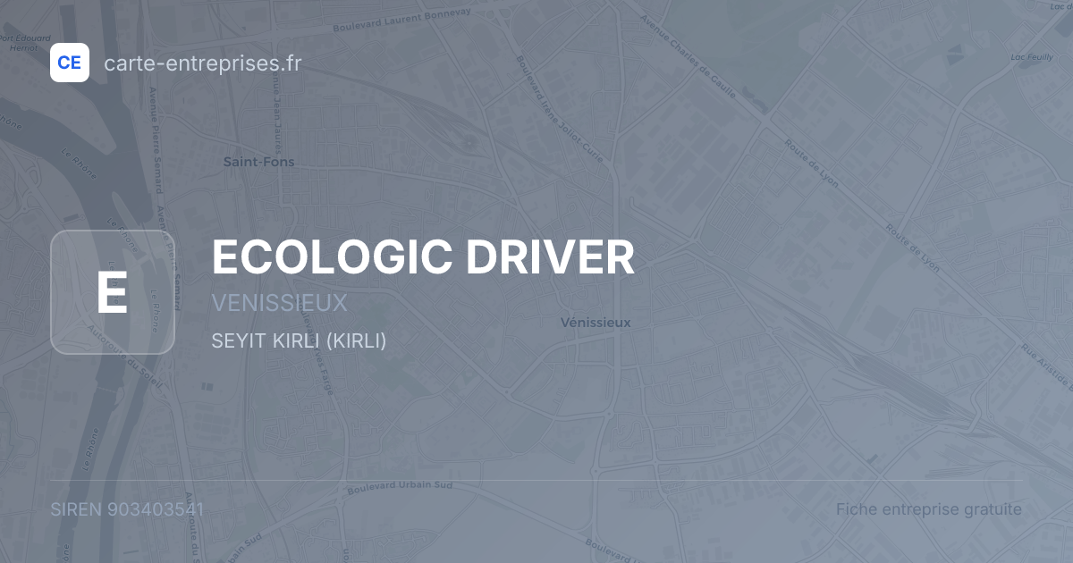 ECOLOGIC DRIVER — 903403541 — fiche entreprise