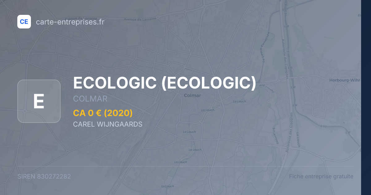 ECOLOGIC — 830272282 — fiche entreprise