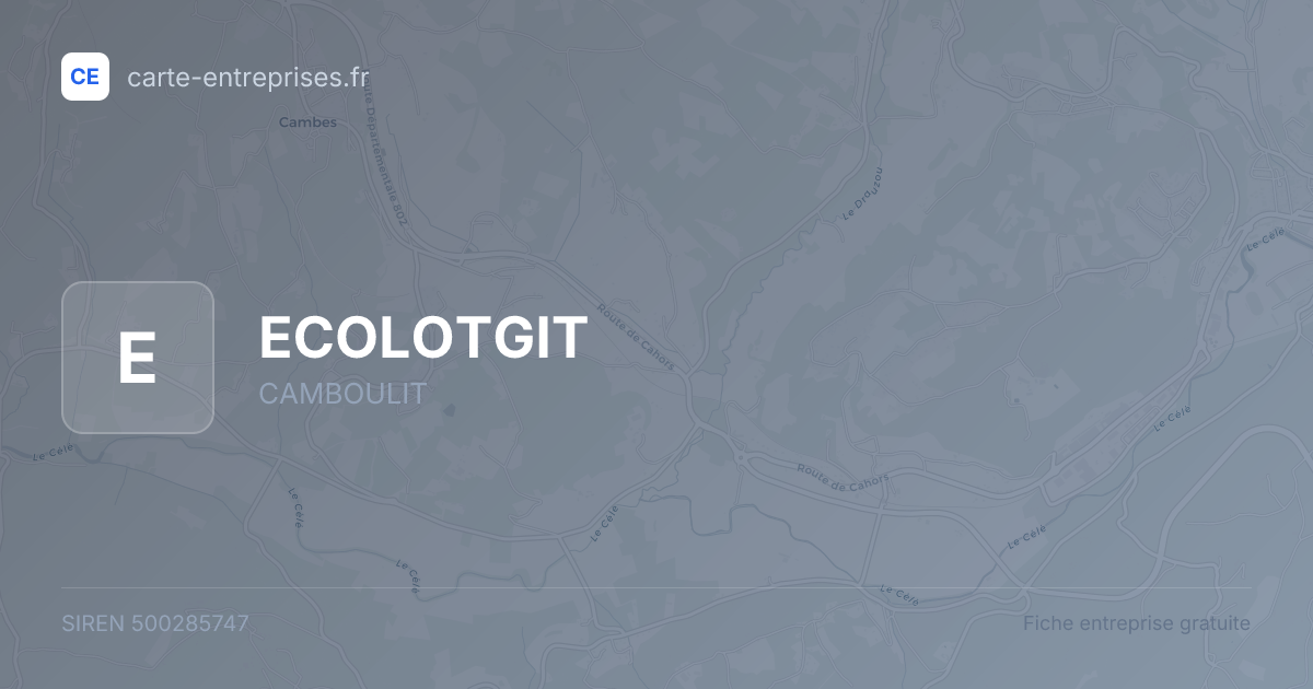 ECOLOTGIT — 500285747 — fiche entreprise