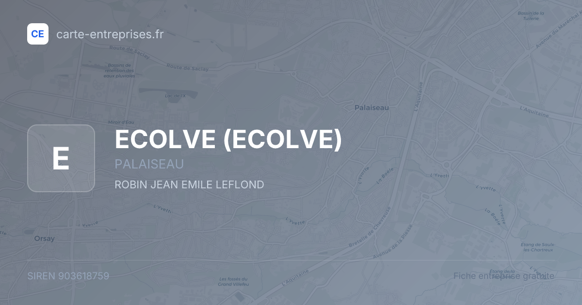 ECOLVE — 903618759 — fiche entreprise