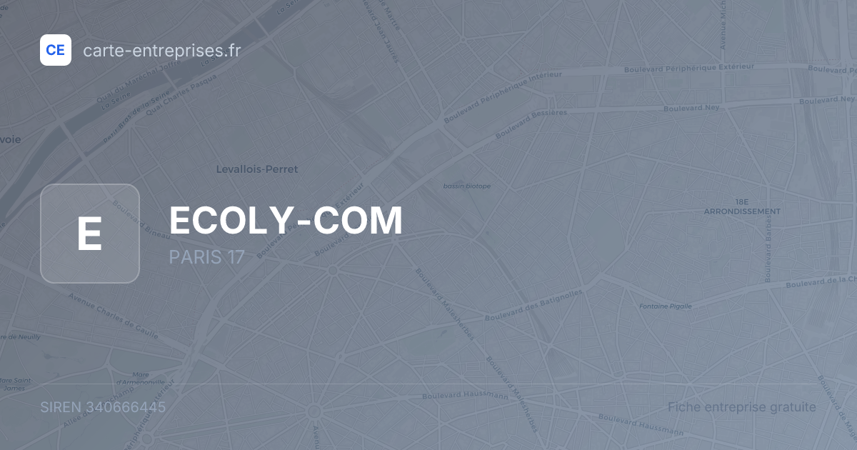 ECOLY-COM — 340666445 — fiche entreprise