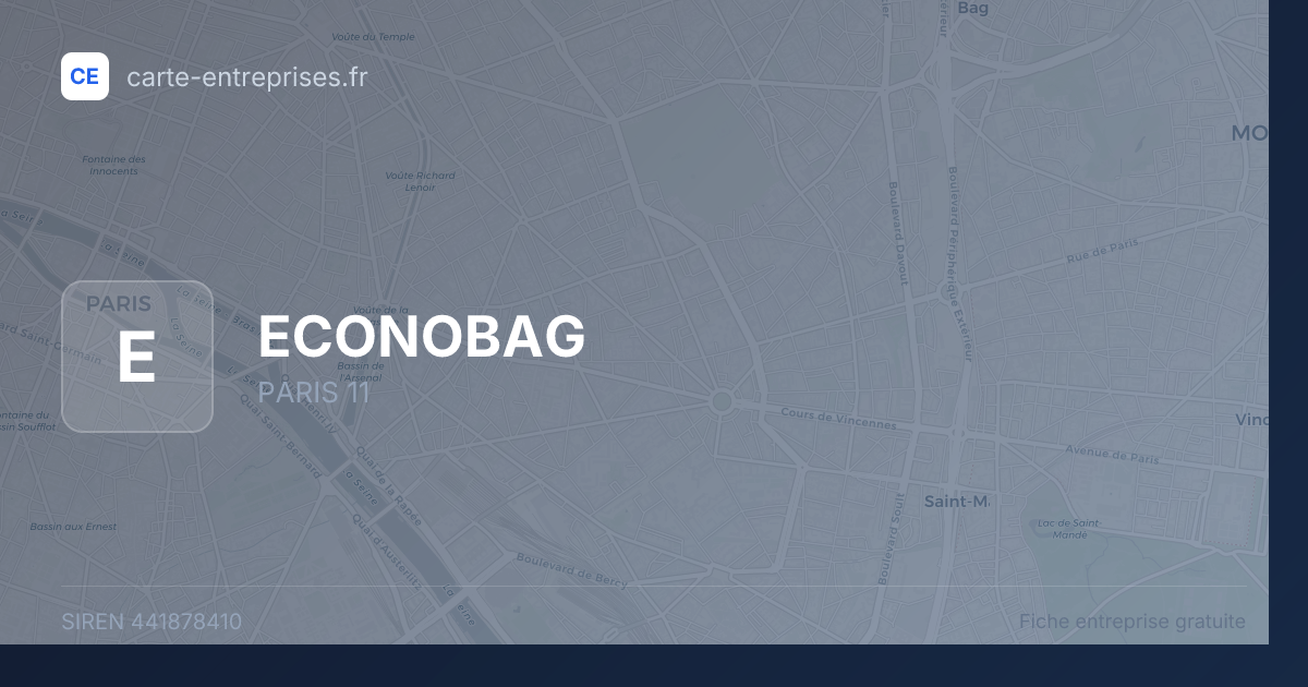 ECONOBAG — 441878410 — fiche entreprise