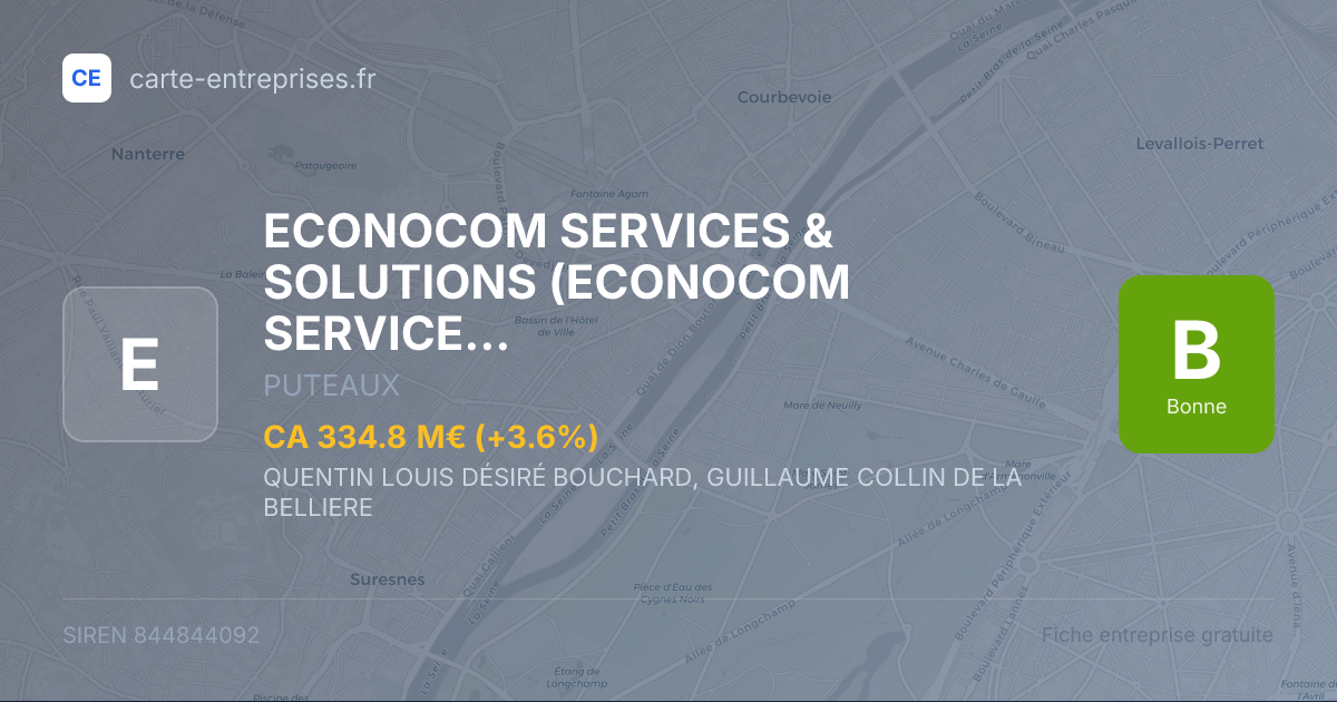 ECONOCOM SERVICES & SOLUTIONS (ECONOCOM SERVICES & SOLUTIONS) — 844844092 — fiche entreprise