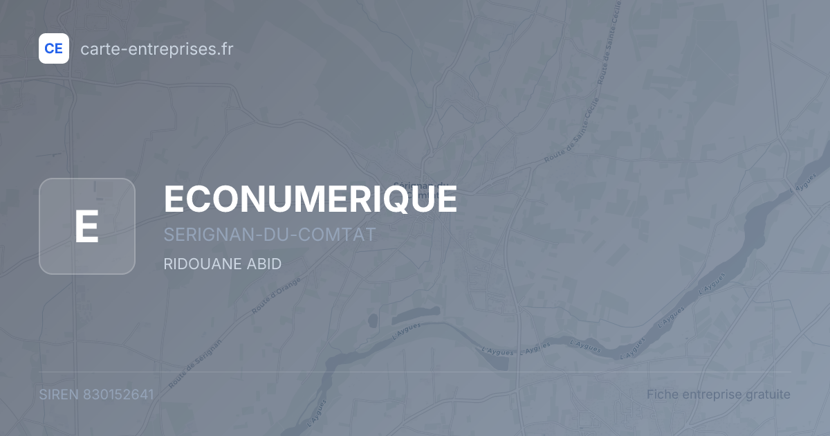 ECONUMERIQUE — 830152641 — fiche entreprise