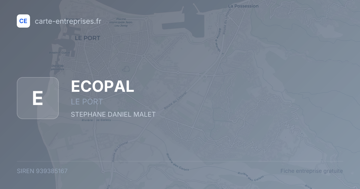 ECOPAL — 939385167 — fiche entreprise