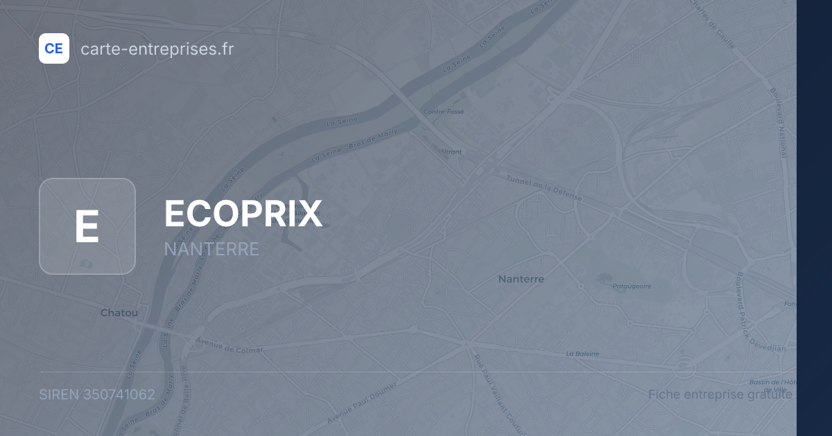 ECOPRIX — 350741062 — fiche entreprise