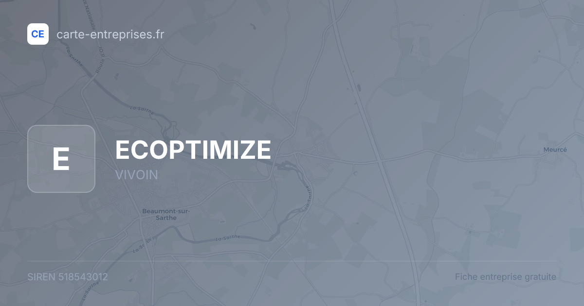 ECOPTIMIZE — 518543012 — fiche entreprise