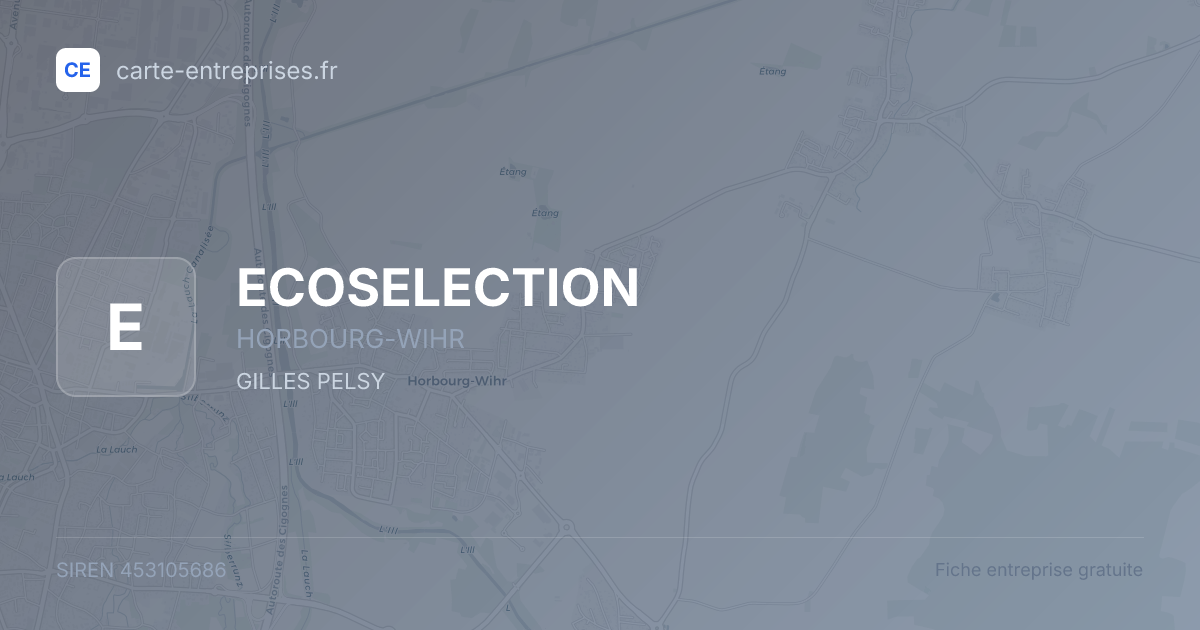 ECOSELECTION — 453105686 — fiche entreprise