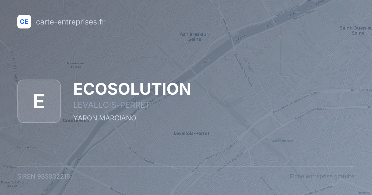 ECOSOLUTION — 985032218 — fiche entreprise