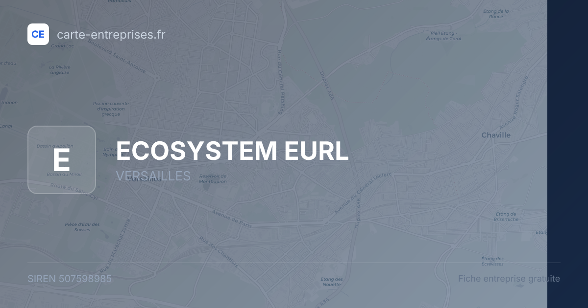 ECOSYSTEM EURL — 507598985 — fiche entreprise