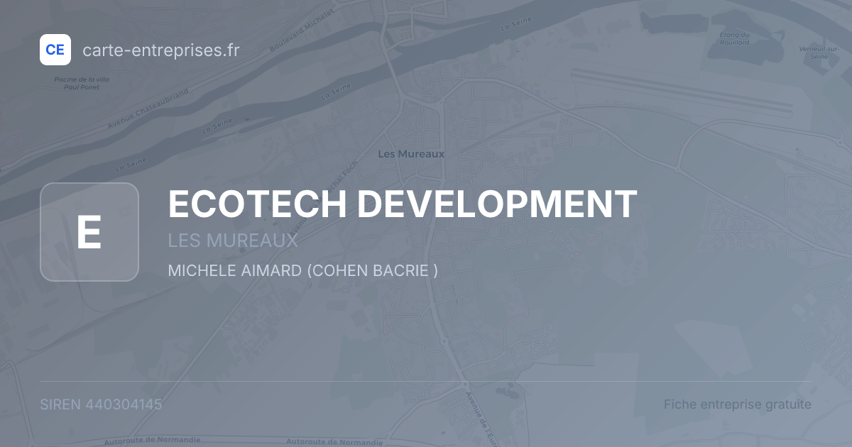 ECOTECH DEVELOPMENT — 440304145 — fiche entreprise
