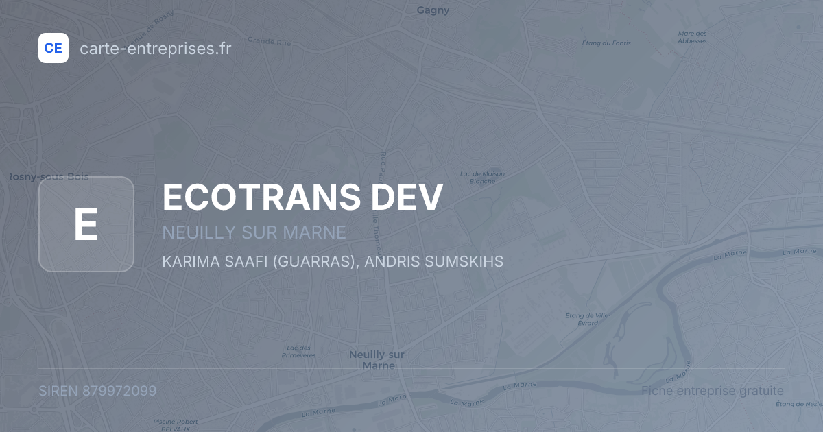 ECOTRANS DEV — 879972099 — fiche entreprise