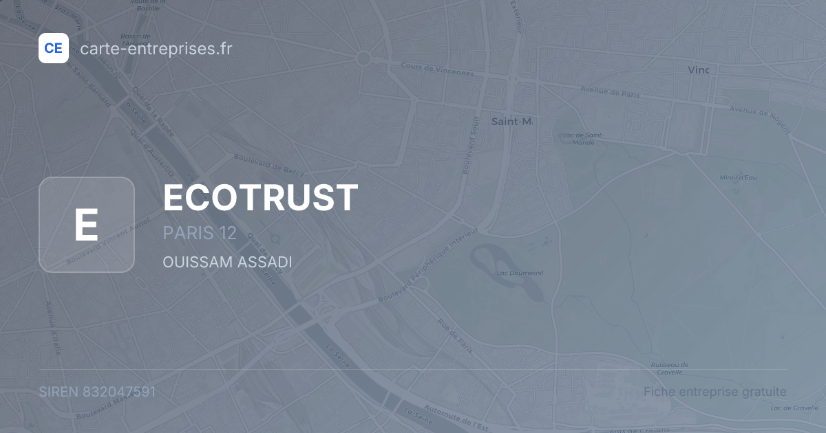 ECOTRUST — 832047591 — fiche entreprise