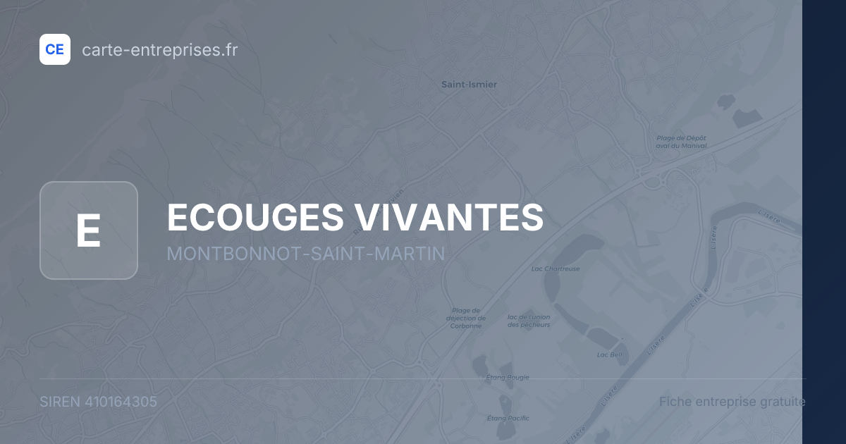 ECOUGES VIVANTES — 410164305 — fiche entreprise
