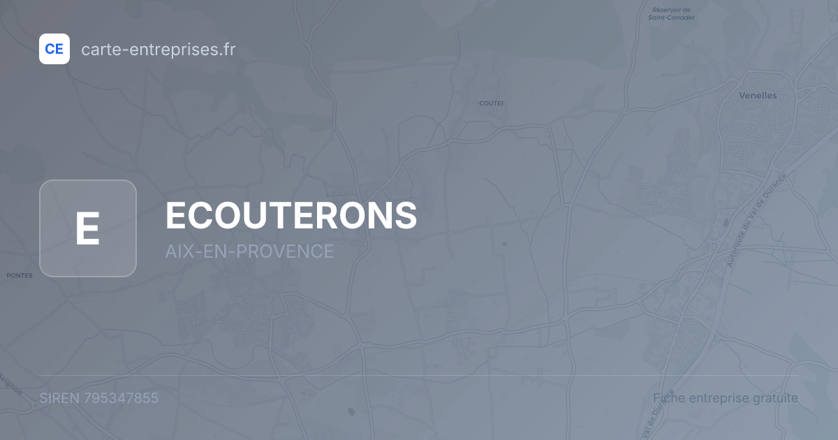 ECOUTERONS — 795347855 — fiche entreprise