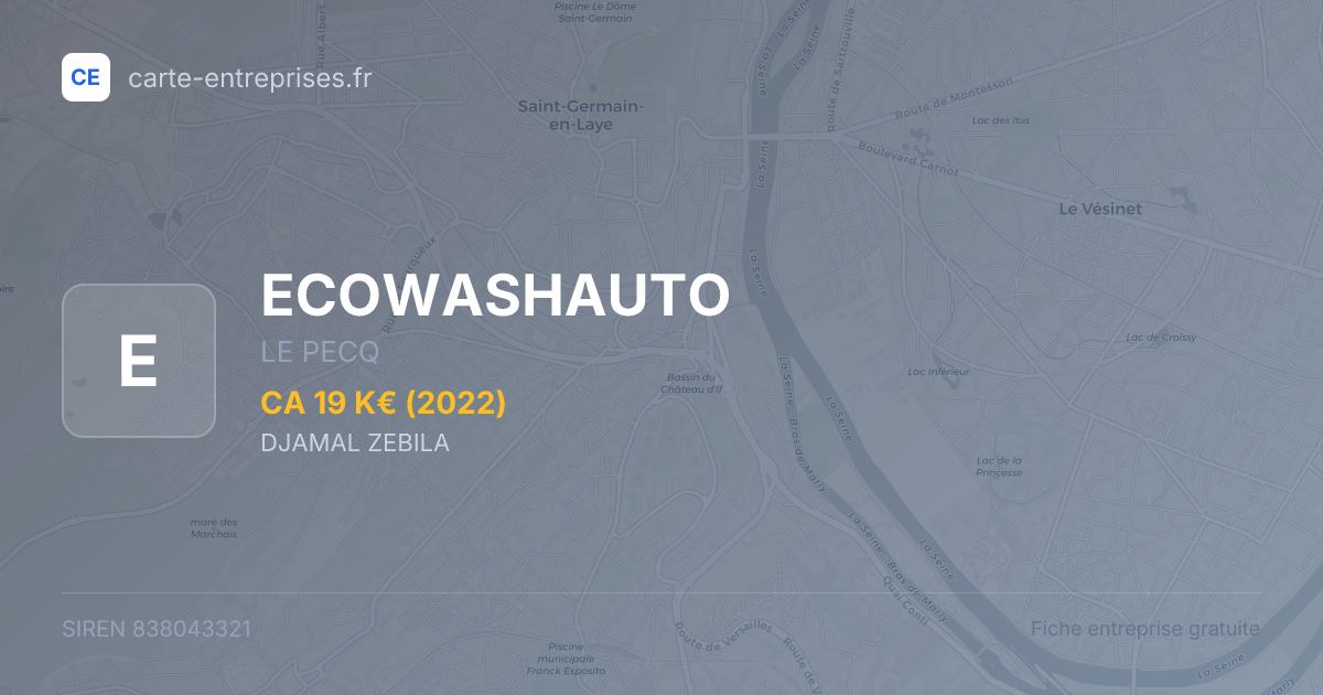 ECOWASHAUTO — 838043321 — fiche entreprise
