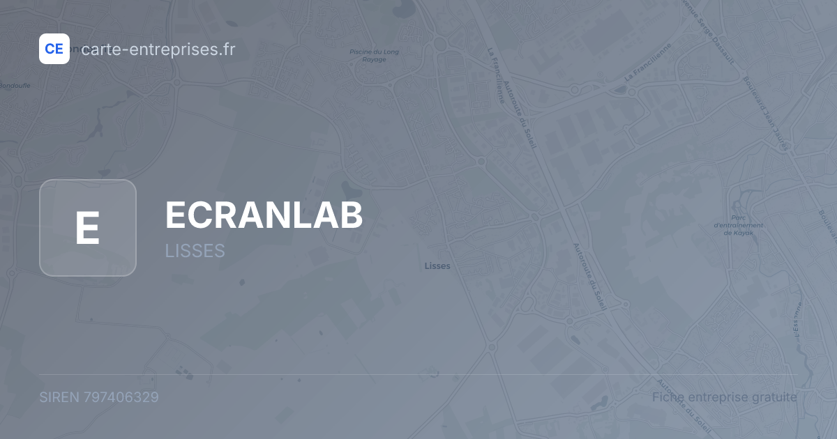 ECRANLAB — 797406329 — fiche entreprise