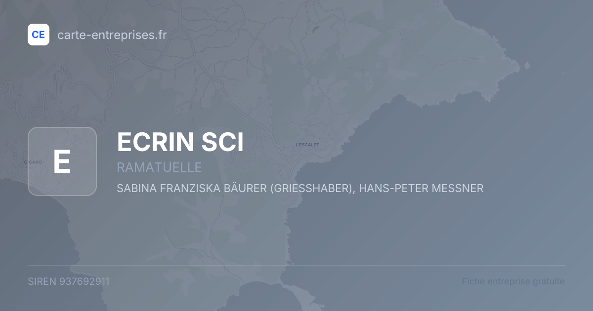 ECRIN SCI — 937692911 — fiche entreprise