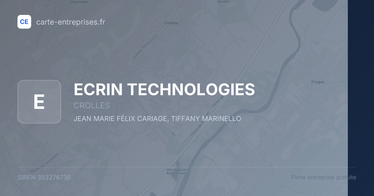 ECRIN TECHNOLOGIES — 353276736 — fiche entreprise