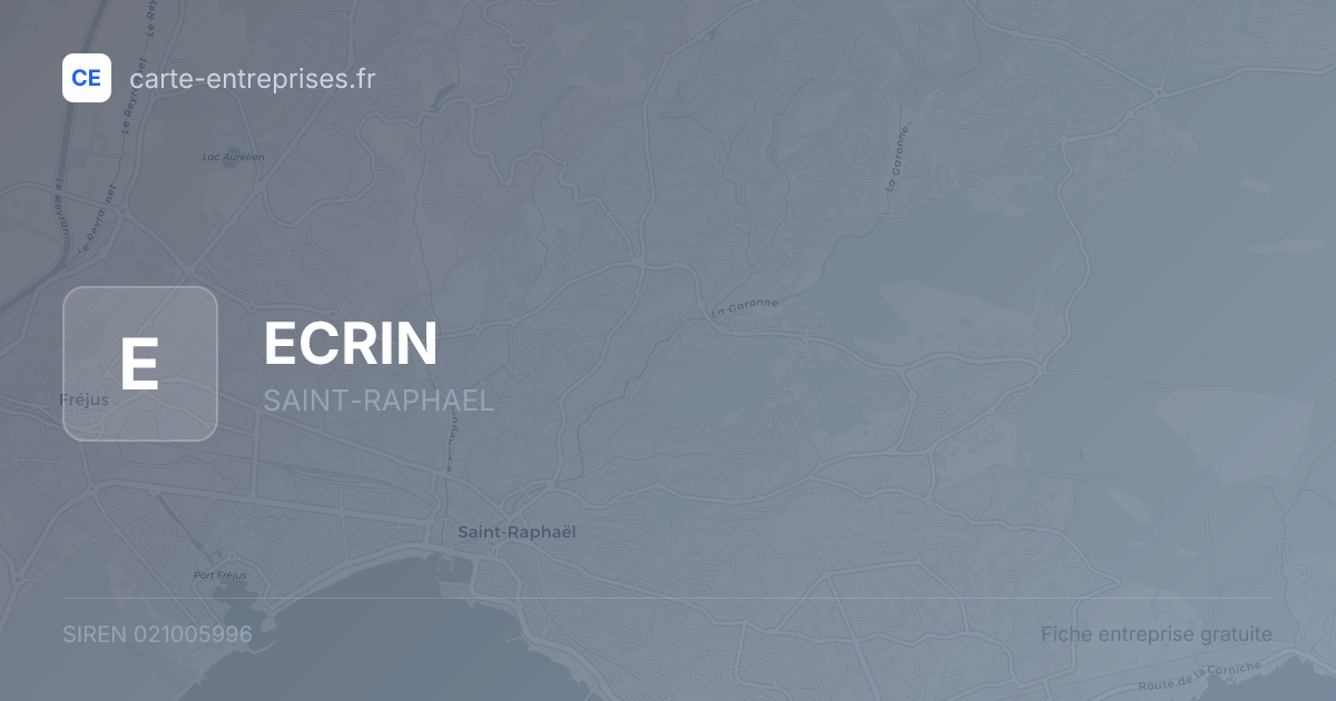 ECRIN — 021005996 — fiche entreprise