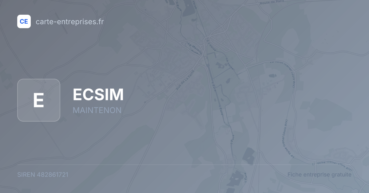 ECSIM — 482861721 — fiche entreprise
