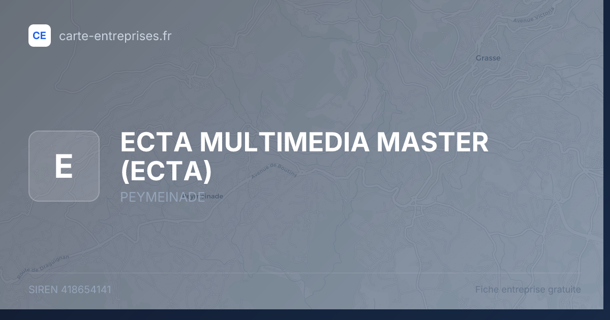 ECTA MULTIMEDIA MASTER (ECTA) — 418654141 — fiche entreprise
