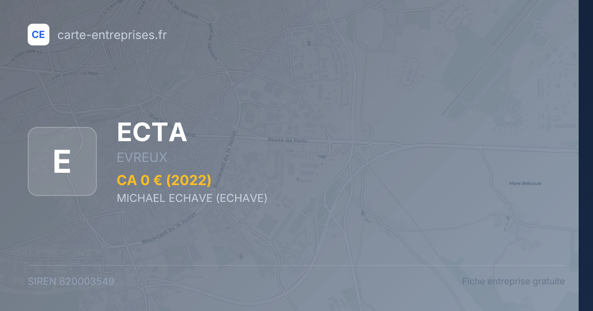 ECTA — 820003549 — fiche entreprise
