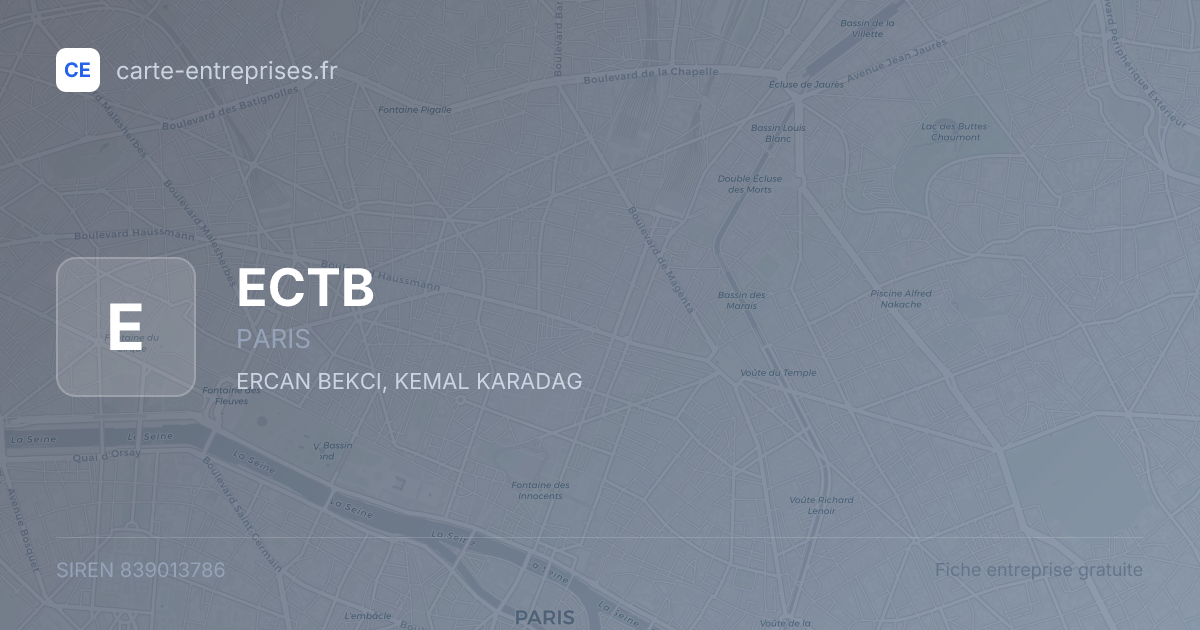ECTB — 839013786 — fiche entreprise