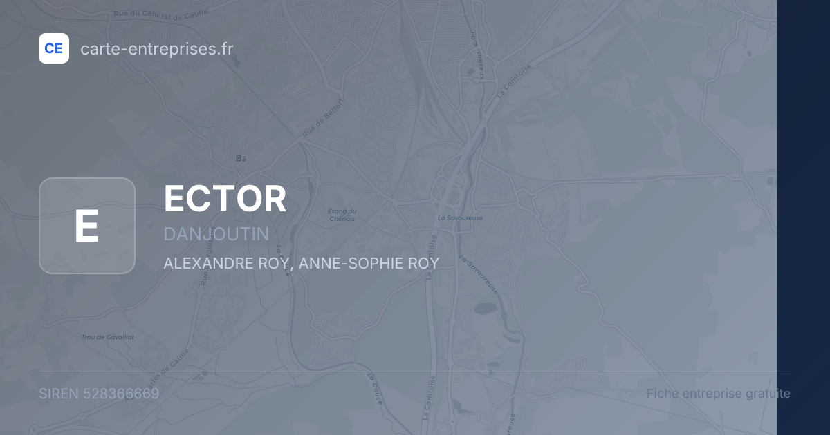 ECTOR — 528366669 — fiche entreprise