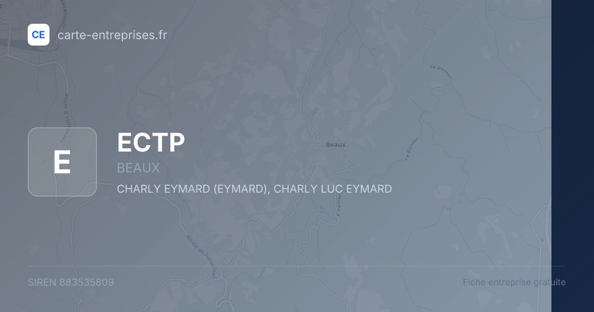 ECTP — 883535809 — fiche entreprise
