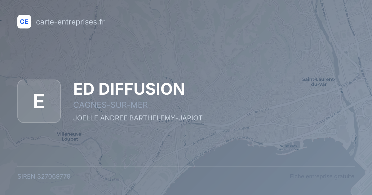 ED DIFFUSION — 327069779 — fiche entreprise